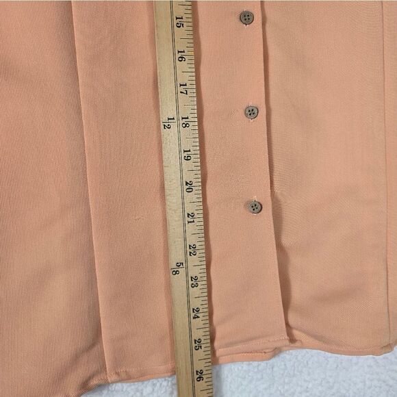 Cubavera Women’s XXL Peach Button-Down Blouse Short Sleeve - Picture 8 of 15